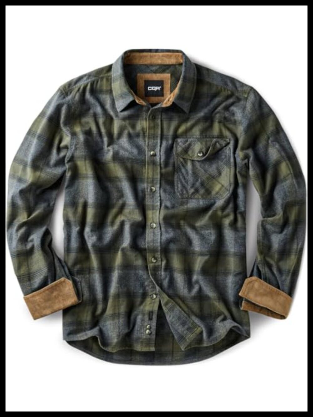 100% Cotton Button Down Flannel Shirt Long Sleeve Plaid Casual Outdoor